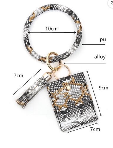 Modeschmuck Quaste Schlüsselanhänger Karte Geldbörse Armband Armreif rot - Bild 2 von 2