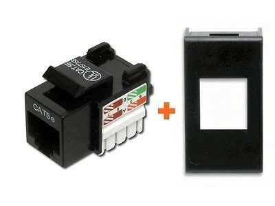 DIGITUS Link presa di rete RJ45 cat.6 UTP serie Ave Noir nera