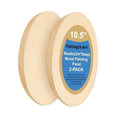  6'' x 10.5  Unfinished Wooden Oval Panels Kit, 3/4'' Deep Wood Canvas Boards 