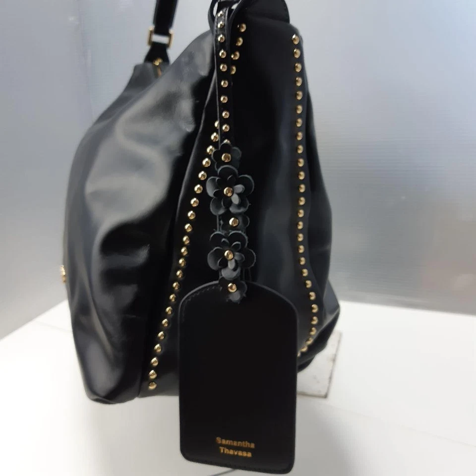 Samantha Thavasa Studded Shoulder Bag Black PVC Near Mint Condition - Image 4 of 4