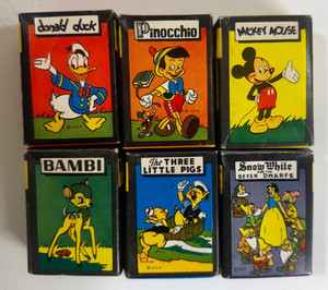 Vintage 1946 Disney Mickey Mouse Library of Card Games By Russell Mfg Vol 1-6