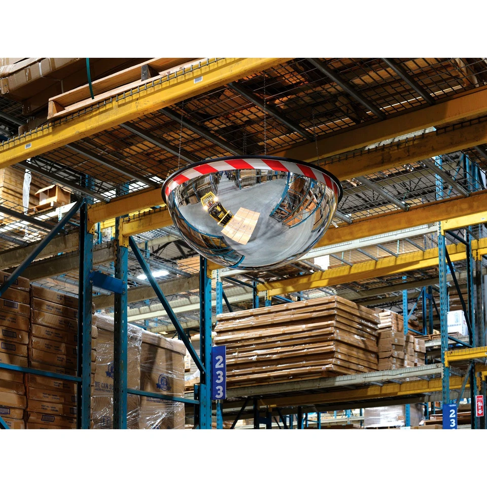 Espejo de advertencia acrílico cúpula completa interior 36" diámetro 360176; ángulo de visión Foto 2 de 3