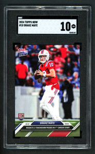 2024 Topps Now #10 Drake Maye Debut New England Patriots RC Rookie SGC 10