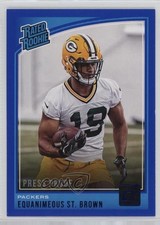 2018 Panini Donruss Rated Rookie Press Proof Blue Equanimeous St Brown #343 11ur