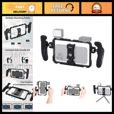 Universal Smartphone Video Rig Cage for Filmmaking - Adjustable, Lightweight, Du