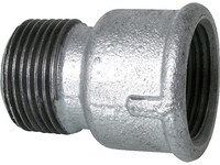 "Tempergussfitting Verzinkt Muffennippel DN25 (1\") Igxag"