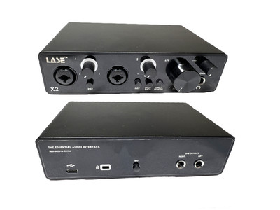 LASE X2 USB Audio Studio Interface 2-IN, 2-OUT for Recording Live Sound DJ