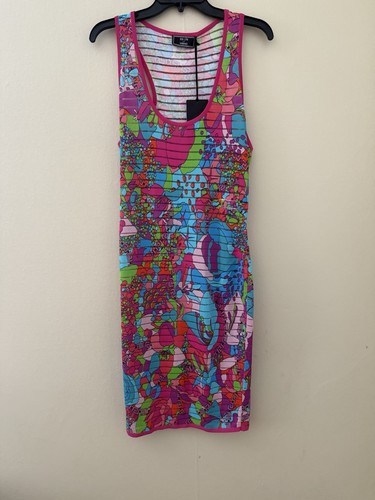 NWT AUTH Versace Floral Stretch Knit Dress Size 6 US/42 EU - Picture 4 of 12