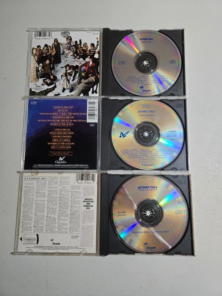 Jethro Tull CD Lot of 3 - War Child, Original Masters & Thick As A Brick - Image 3 of 4