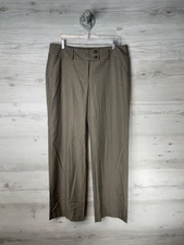 Apt 9 Pants Womens 14 Brown Dress Slacks Straight Leg Stretch Career Work