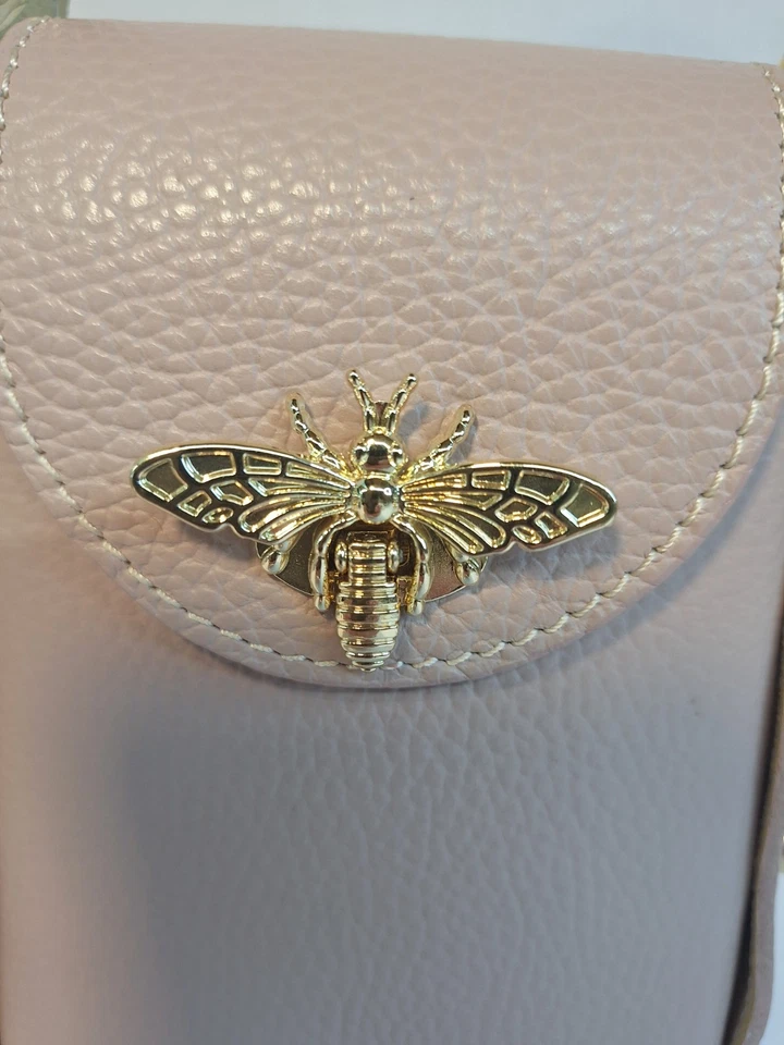 Vera Pelle Genuine Leather Italian Purse. Adorable Bee Closure. 7x5" - Image 3 of 4