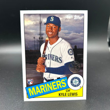 2020 Topps 1985 Baseball KYLE LEWIS (RC) Rookie Card Insert #85TB-41 Series 2. rookie card picture