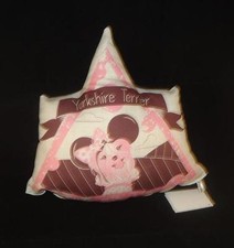Screen Printed Female Yorkie Yorkshire Terrier Girl Dog Pillow Made in USA NWT