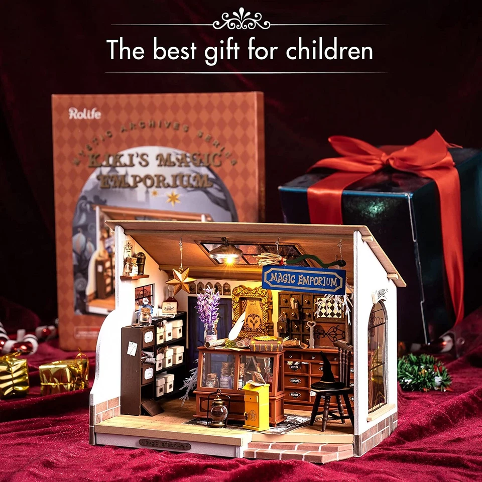 Rolife DIY LED Mystery Magic Shop Model Kits 1:24 Dollhouse Xmas Halloween Gift - Image 4 of 4