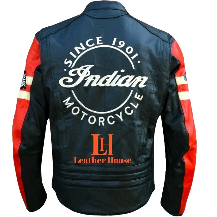 Men's Indian Motorcycle Jacket Vintage Indian Leather Jacket Men's Indian Motorcycle Jacket Vintage Indian Leather Jacket