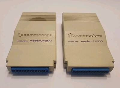 (2) Vintage Commodore 64 Modem 1200 Model 1670