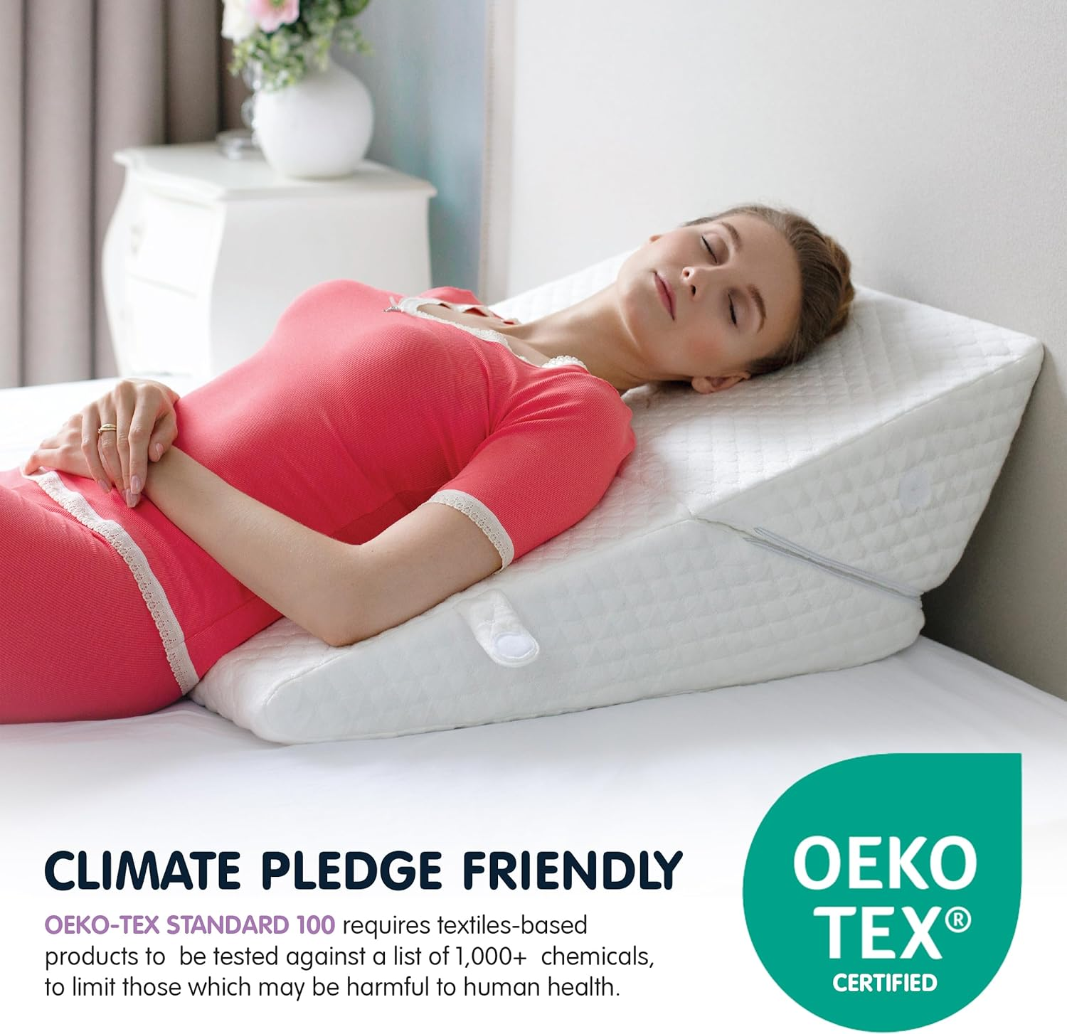 Bekweim Adjustable Memory Foam Bed Wedge Pillow 7in1 Incline Body