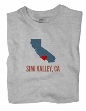 Simi Valley California CA T-Shirt HEART