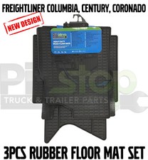 Freightliner Columbia Glider Century Coronado Rubber Floor Mats Mat Liners 3PCS