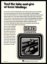 1970 GEZE Snow Ski Bindings Sask Parrott Ski Co. Brisbane California Print Ad