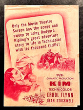 MGM RUDYARD KIPLING'S 'KIM' 1950 ORIG MOVIE HERALD - ERROL FLYNN, DEAN STOCKWELL