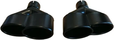 Cartuner Embout D'Échappement Ouverture Mercedes pour W220 W221 Noir - Photo 1/4