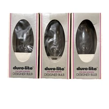 Duro-Lite 4213 TINI-BRITE CLEAR 40W Glass Candelabra Base Light Bulbs Vintage