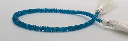 22cts Neon Apatite Graduated Faceted Rondelle Beads, 20cm strand - Picture 2 of 7
