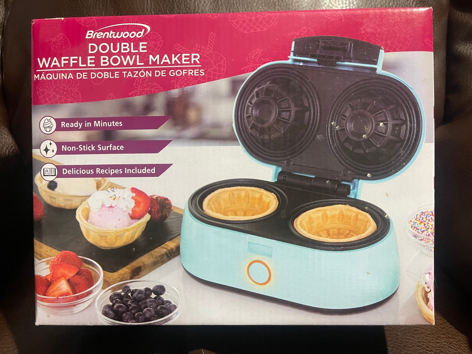 double waffle bowl maker