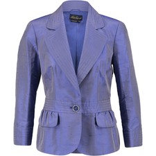 Luisa Spagnoli Purple Silk Jacket Bnwt