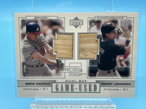 2001 Upper Deck Pros & Prospects #PP-MJ Greg Maddux / Randy Johnson Game-Used
