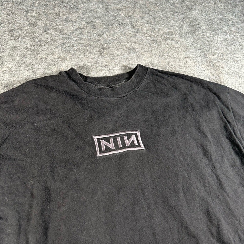 【希少】1990s NINE INCH NAILS 1994 BOX LOGO Vintage Nine Inch Nails NIN Reflective Box Logo T-Shirt