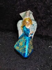Nwt Old World Christmas Glass Ornament Glistening Snowflake Angel 5 In