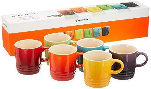 Genuin ] Le Creuset Mug 6 color set Rainbow Collection H3