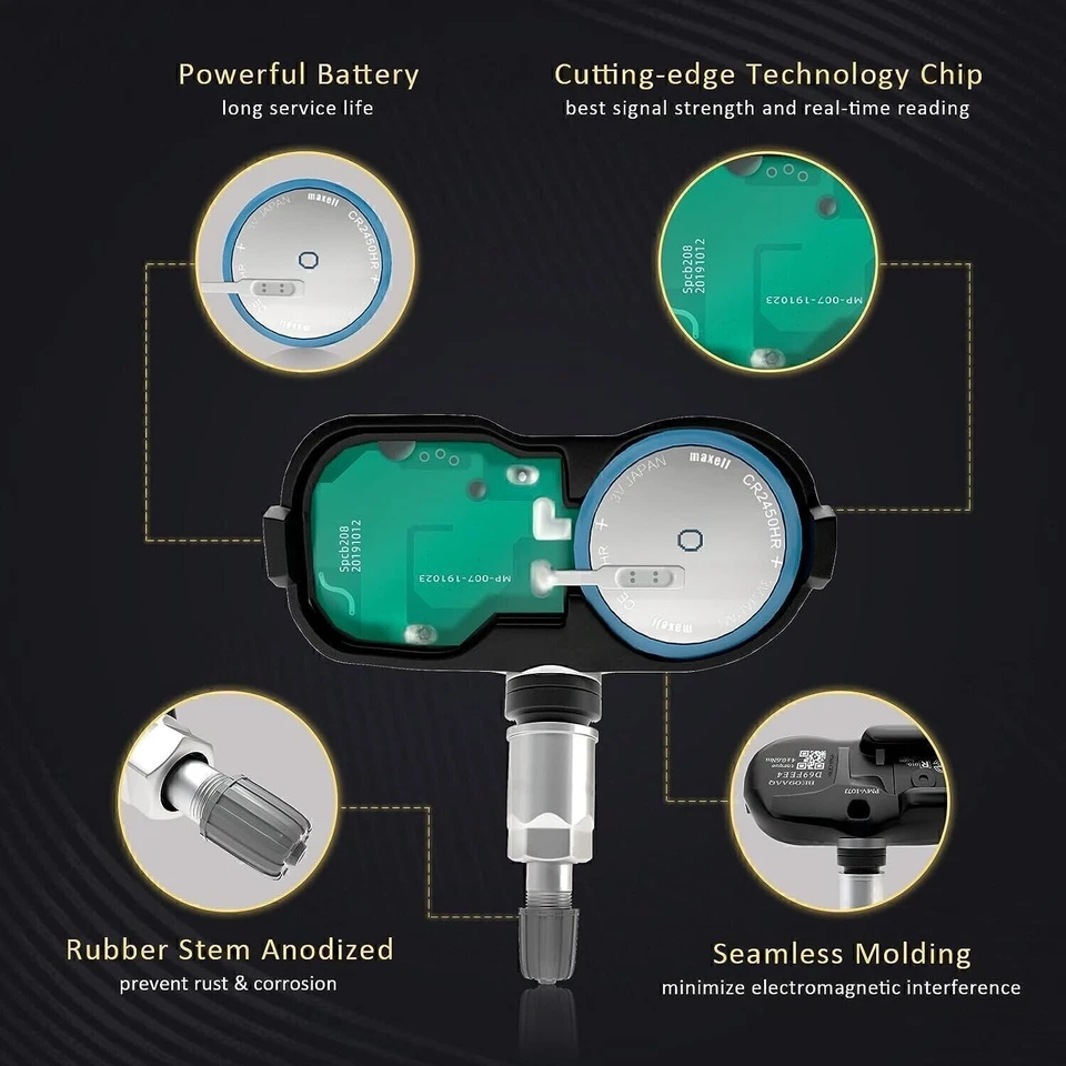 4x Tire Pressure Sensor TPMS OEM: 42607-33021 For Toyota Corolla Lexus PMV-107J. - Image 4 of 4