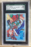1966 TOPPS BATMAN BLUE BAT BACK #27B PASTING THE PAINTER EX/