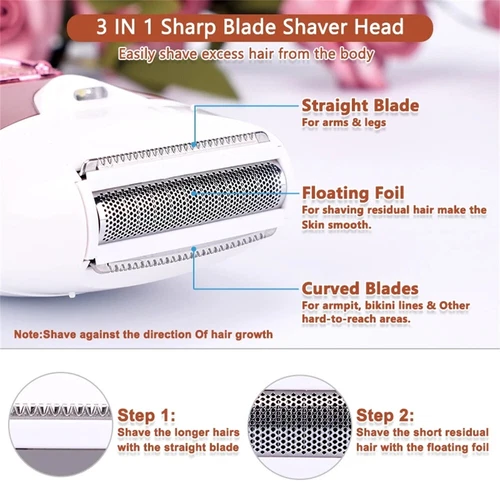 2 in 1 Hair Removal Machine Epilator For Women Cordless Rechargeable Body Facial - Picture 9 of 15