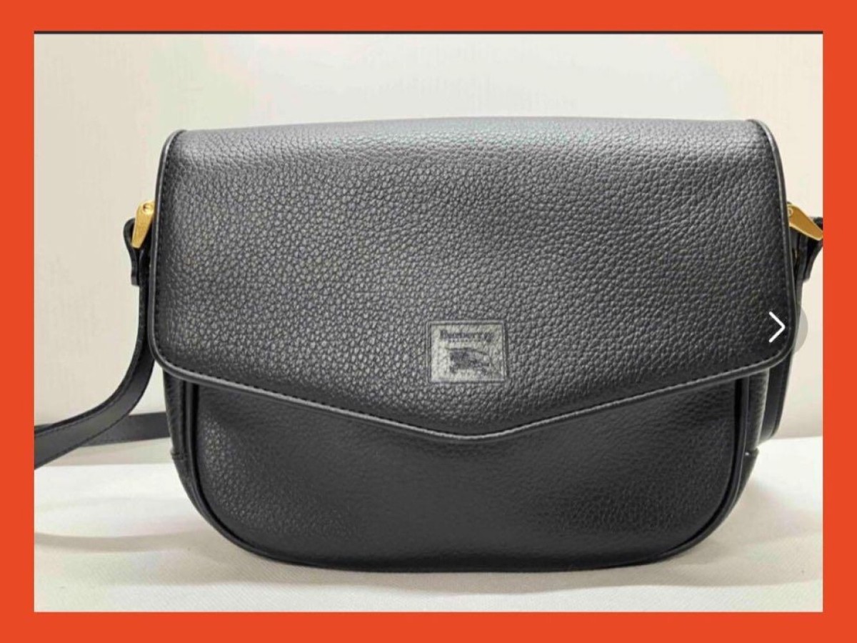 Burberry Nova Check Shadow Horse Shoulder Bag Leather Black Burberry Nova Check Shadow Horse Shoulder Bag Leather Black
