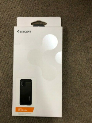 Spigen Mi 10 Lite Rugged Armor Case Cover Perfect Protection Matte BLACK