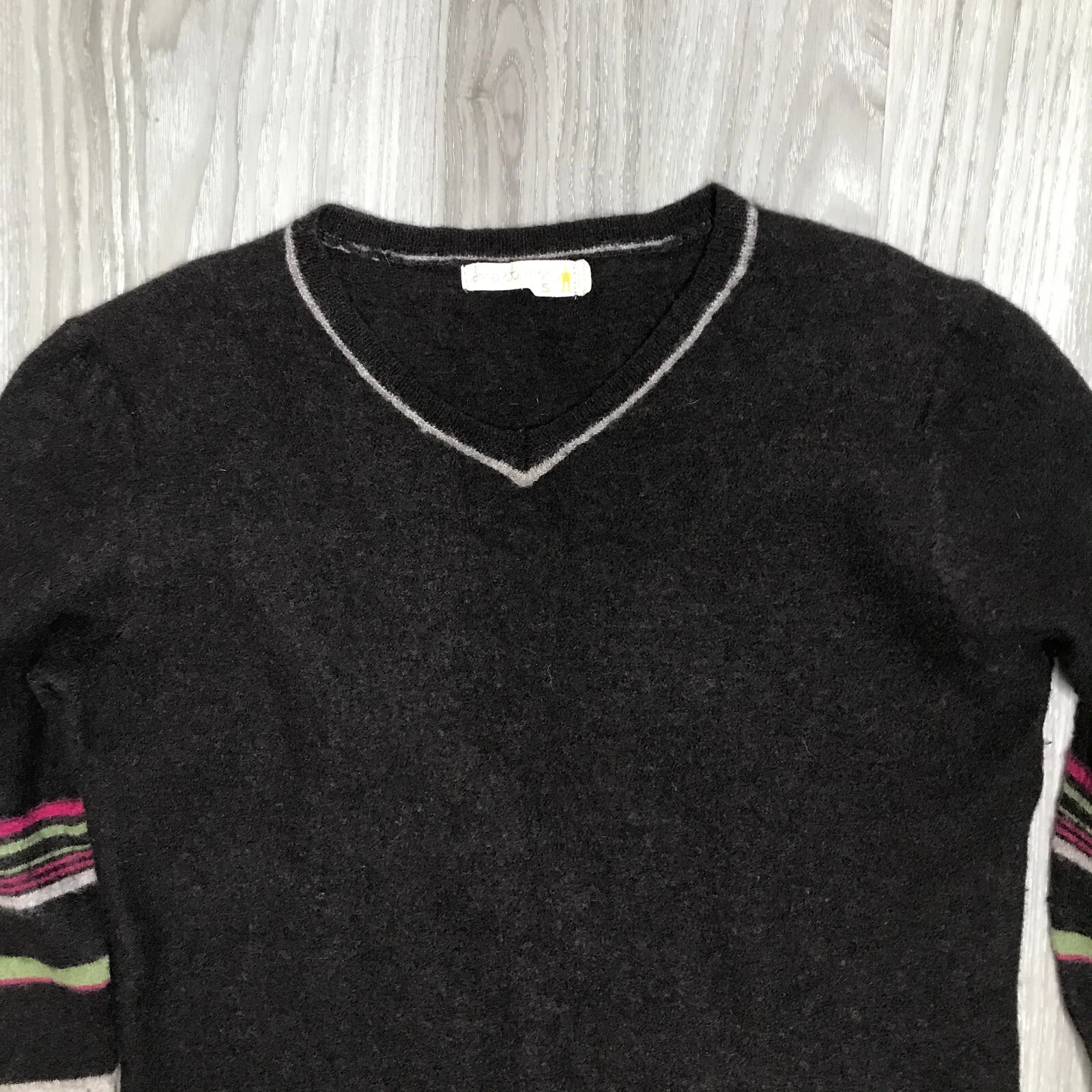 smartwool merino wool v neck striped long sleeves sweater