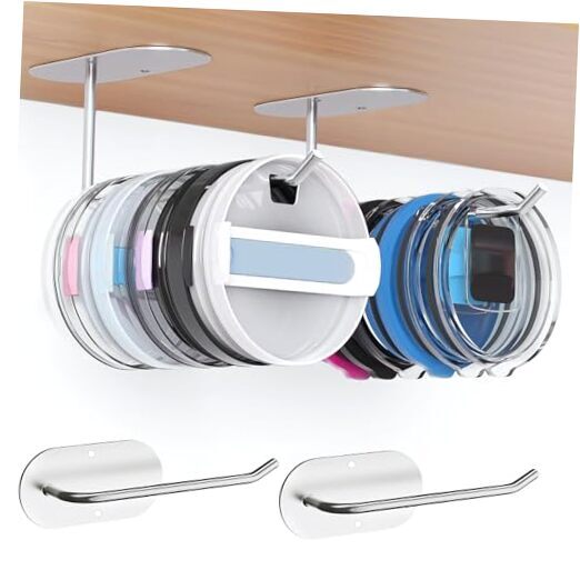2 PCS Tumbler Lid Organizer,Cup Lid Organizer,Simple Modern Flip Cover Storage