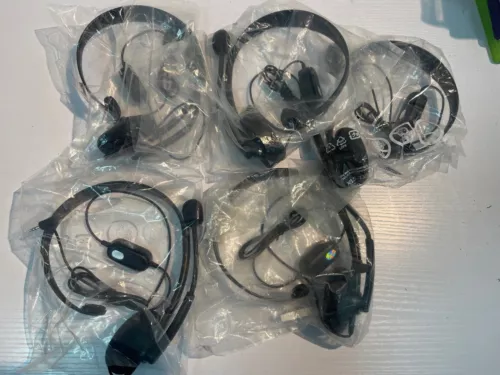 x5 Official Microsoft Xbox 360 Elite Wired Headsets - UK Stock