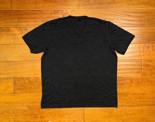 Dolce & Gabbana V Neck T Shirt Mens 60 Black Short Sleeve Tee Shirt Cotton Logo - Picture 10 of 12