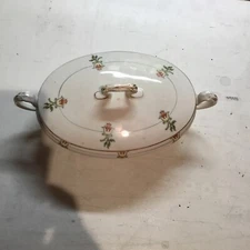 VINTAGE FLORENCE PENNA CHINA CO  SEMI-PORCELAIN  COVERED SERVING BOWL