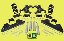 5/ 7- 8" Lowering Drop Kit SHOCKS NOTCH FOR 73 - 87 Chevy GMC C10 C15 1.0" Rotor