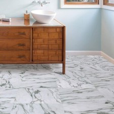 Peel  Stick Vinyl Floor Tiles 10pcs Marble Moroccan Floral OPALINE FP3329