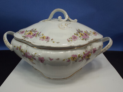 SOUP TUREEN Vegetable Bowl Covered Haviland Limoges Offner New Orleans Austria