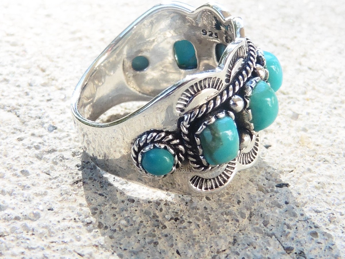SILVER925 BIG TURQUOISE RING/シルバー/リング Large Sterling Silver Turquoise Ring | eBay