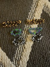 Halloween Pack-2 Small Ghost And Zombie Bracelets-2 Large Pumpkin Bracelets