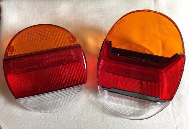 Garage Volkswagen Lens VW BEETLE BUG PAIR Left Right Rear Tail Light LENS Orange Red White